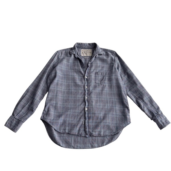 Frank & Eileen Tops - Frank & Eileen Barry Lightweight Cotton Plaid Blue Button Up Shirt XS